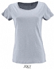 Camiseta Algodon Biologico Mujer Milo Sols - Color Azul Cielo Jaspeado